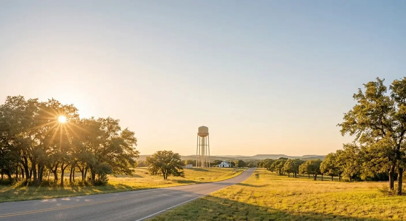 Texas hill country at sunrise